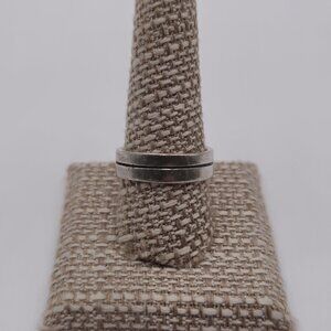 Size 10 Sterling Silver Worn Solid Unisex Ring A1963
